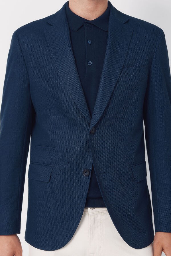 Cortefiel Blazer de malha Azul