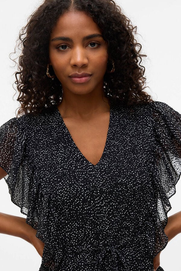 Vero Moda Vestido comprido bolinhas Preto