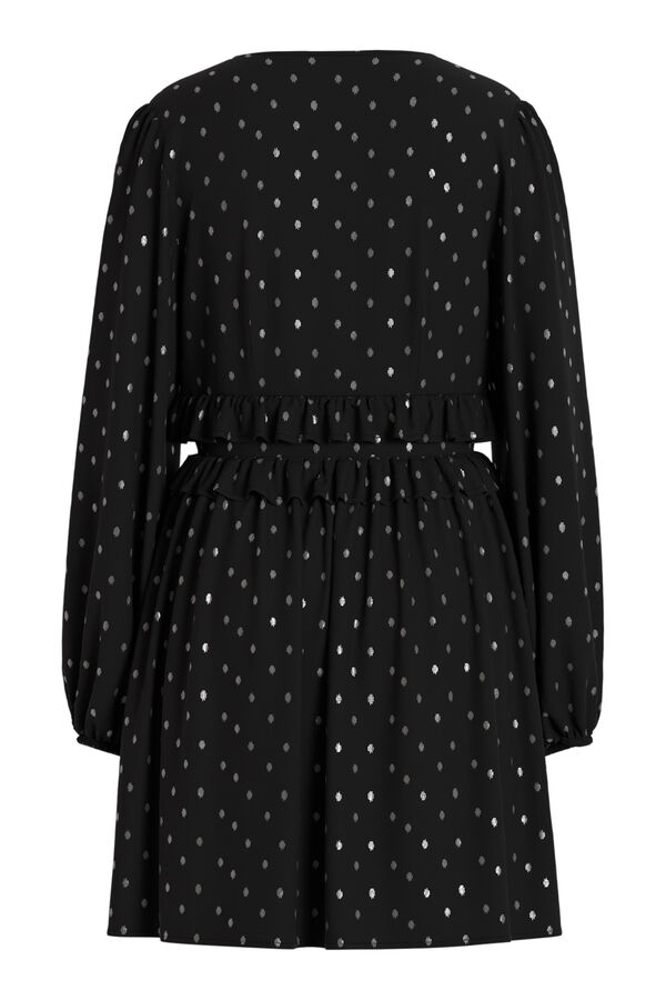 Vila Vestido de gasa con l&uacute;rex Negro