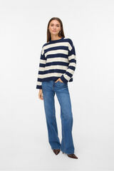 Vero Moda Jersey de punto fino cuello redondo Azul marino