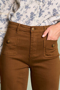 Pol&iacute;n Et Moi Pantal&oacute;n vaquero bot&oacute;n Camel