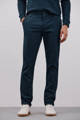 Cortefiel Calça calças chino slim fit com estampa Azul