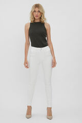 Vero Moda Jeans Sophia cigarro de cintura subida Branco