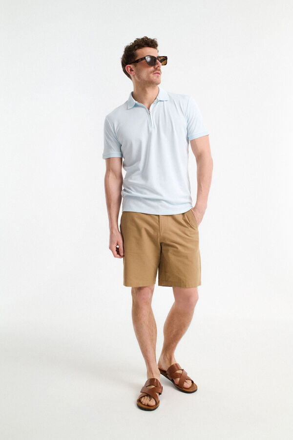 Selected Polo de manga curta  Azul