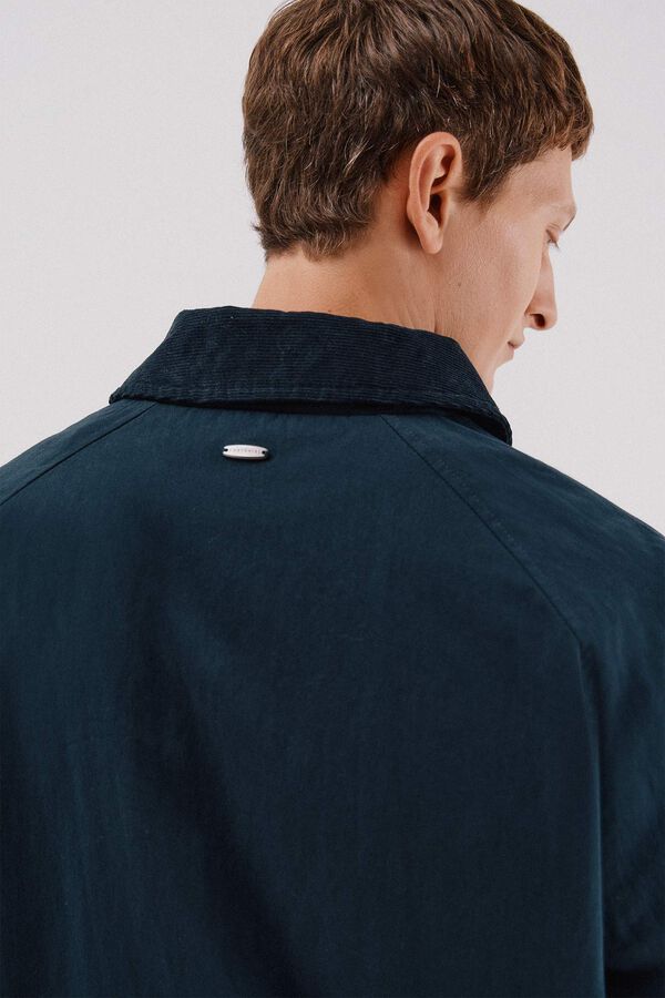 Cortefiel Chaqueta cuello combinado Azul marino