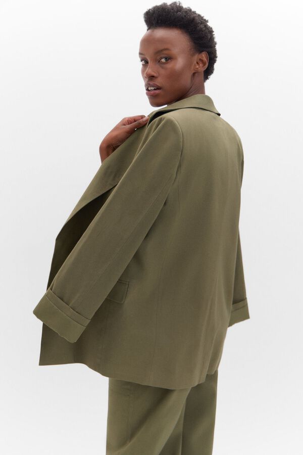 Cortefiel Blazer fluida Verde