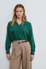 Vila Blusa de manga comprida  Verde