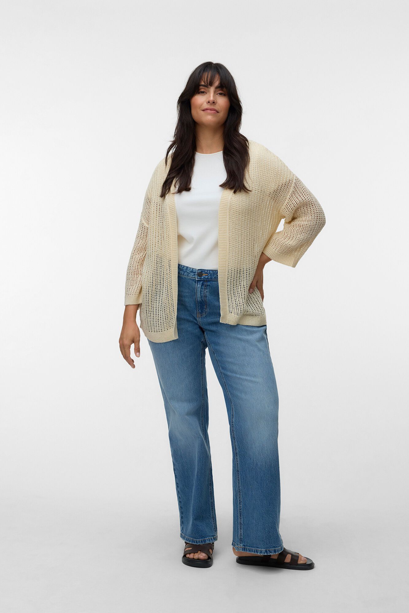 Vero Moda Curve C&aacute;rdigan punto fr&iacute;o talla grande