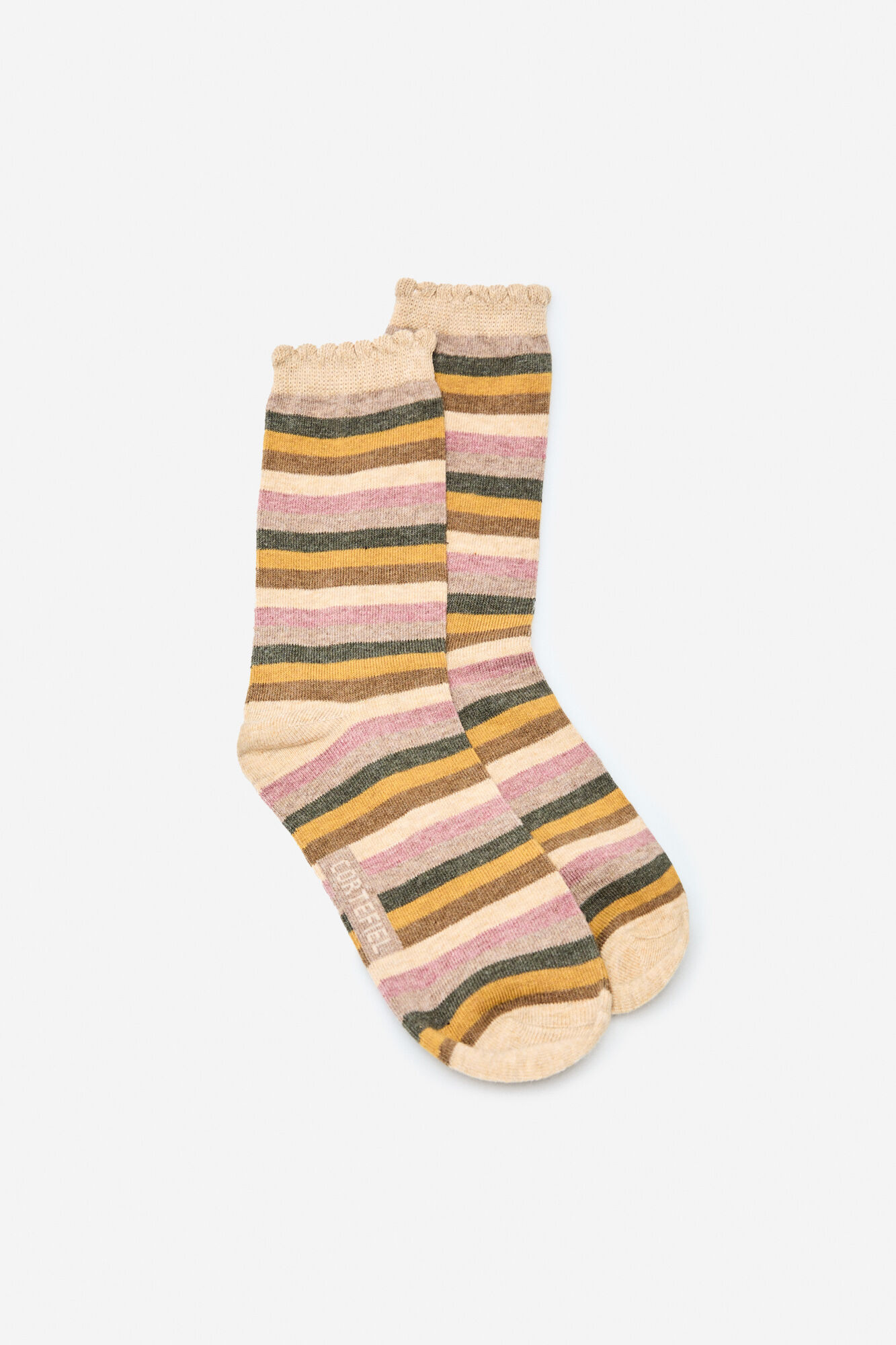 Cortefiel Meias longas riscas multicolor