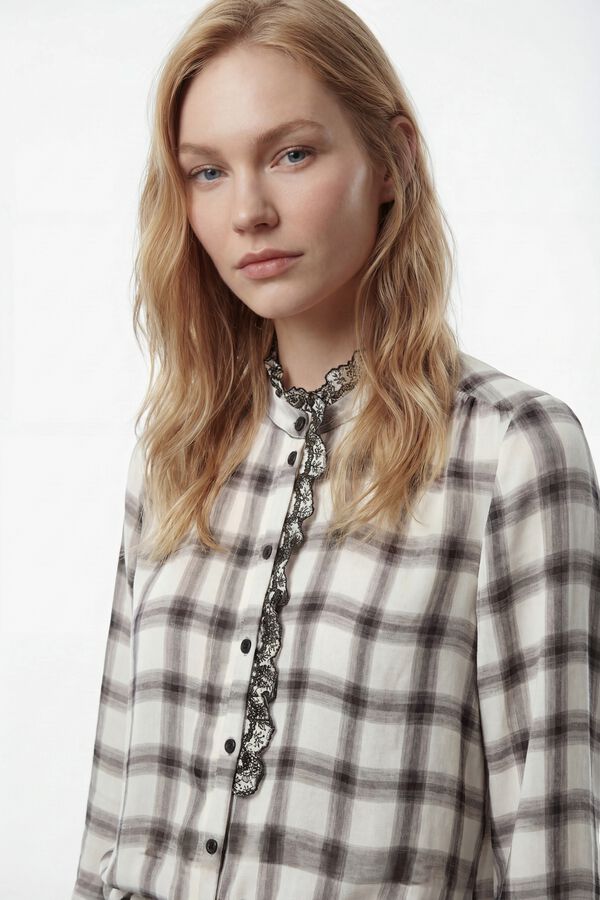 Vero Moda Camisa manga larga cuello Perkins Blanco