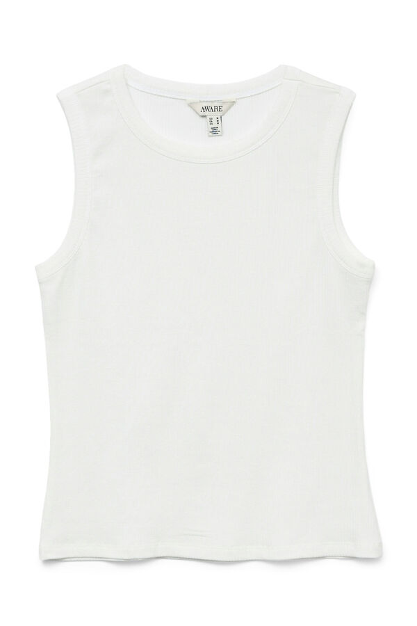 Vero Moda Top b&aacute;sico de tirantes Blanco