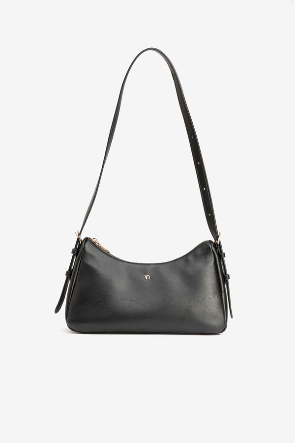Vilanova Mala a tiracolo com efeito de pele Preto