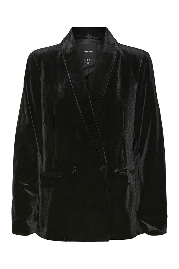 Vero Moda Blazer efecto terciopelo Negro