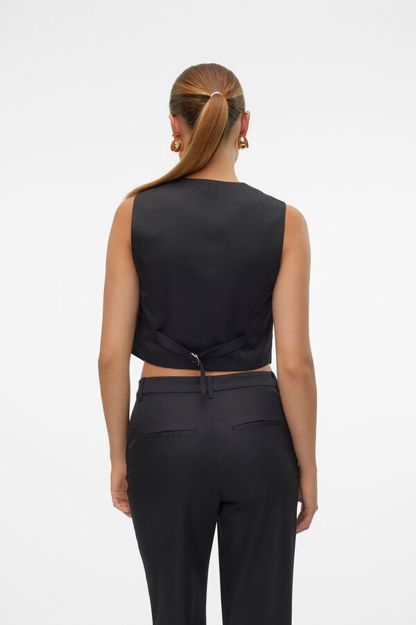 Vero Moda Colete elegante com botões Preto