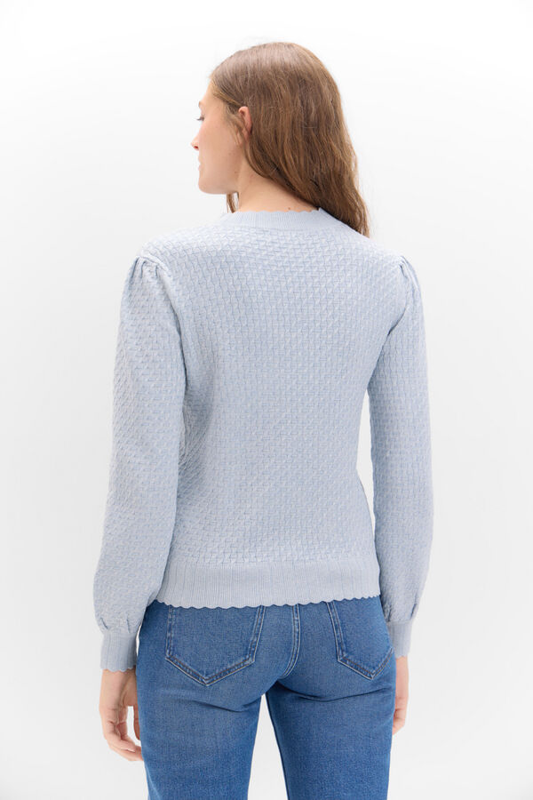 Cortefiel Camisola malha estrutura Azul