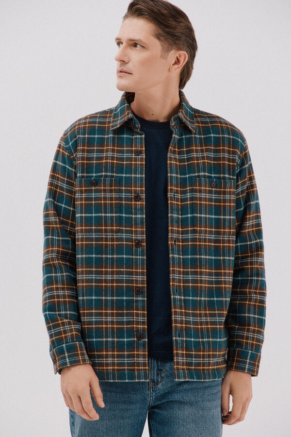 Cortefiel Sobrecamisa acolchada Verde oscuro