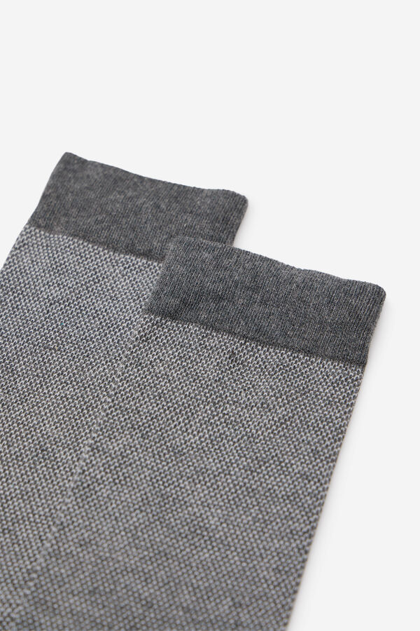 Cortefiel Calcet&iacute;n microdibujo Gris