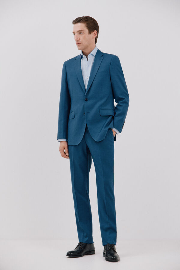 Cortefiel Blazer azul slim fit Azul