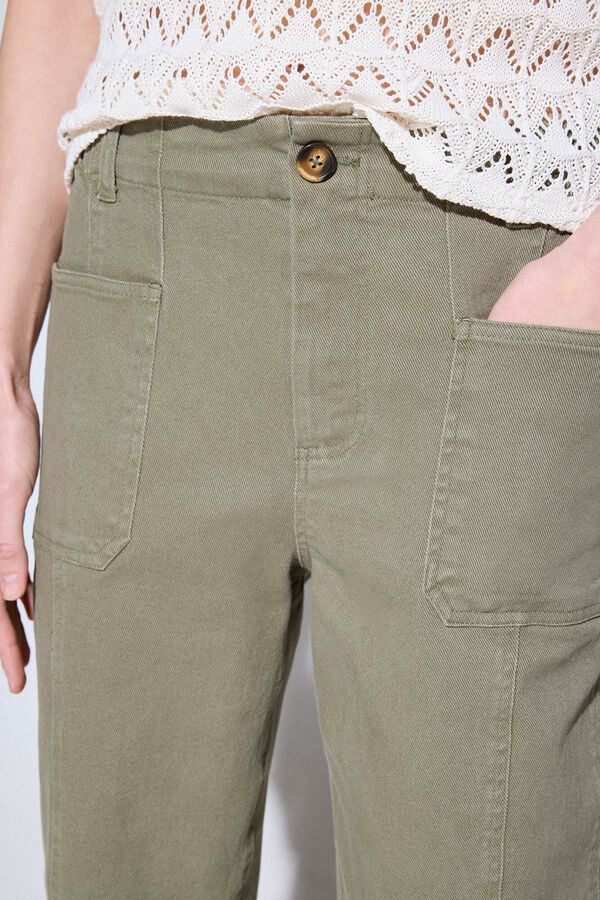 Slowlove Calça cargo larga Verde