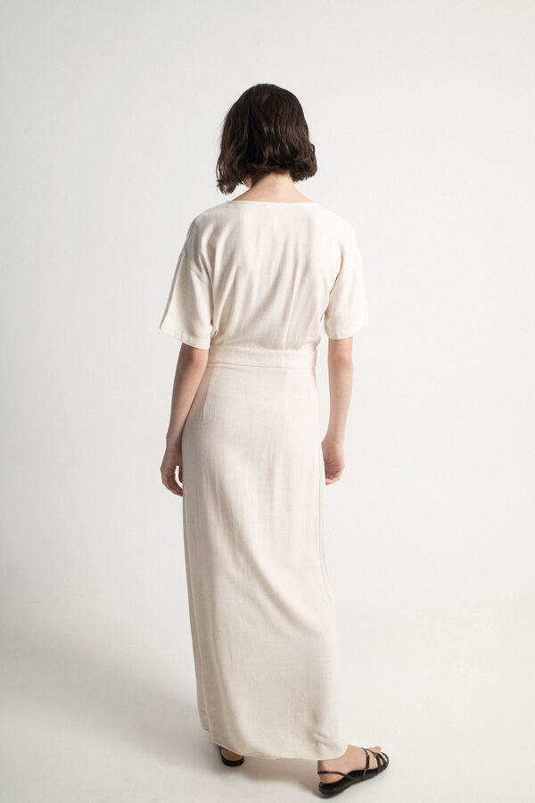 Object Vestido largo lino Gris