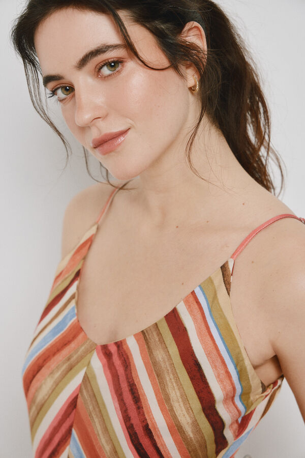 Vero Moda Vestido comprido de al&ccedil;as Laranja