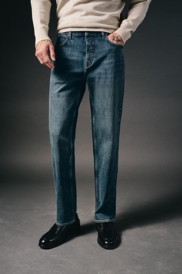 OOTO Pantal&oacute;n vaquero straight fit Azul