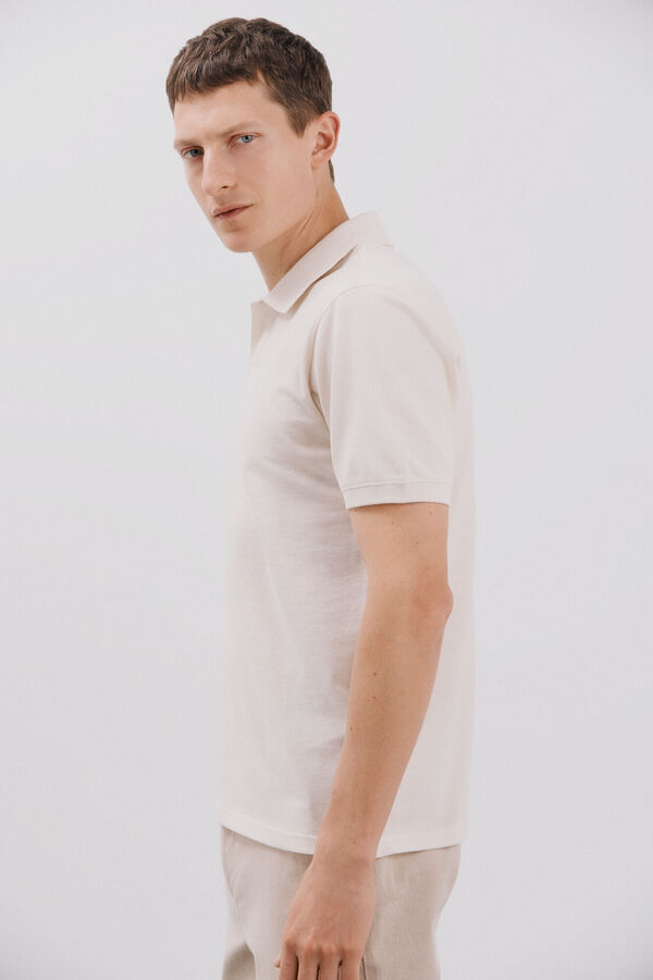 Cortefiel Polo de estructura Marfil