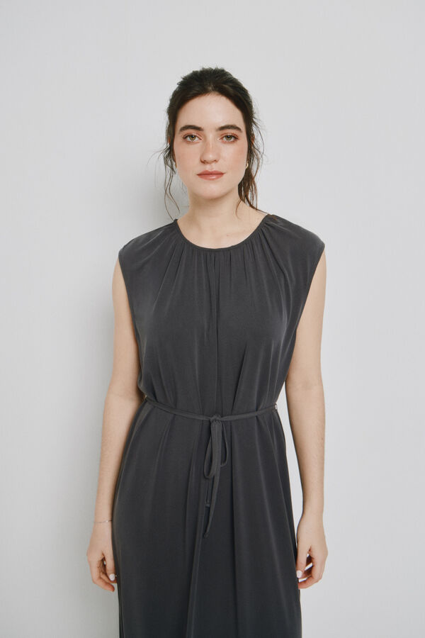Vero Moda Vestido 7/8 sem mangas Cinzento