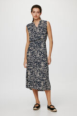 Vila Saia midi de cintura subida Azul