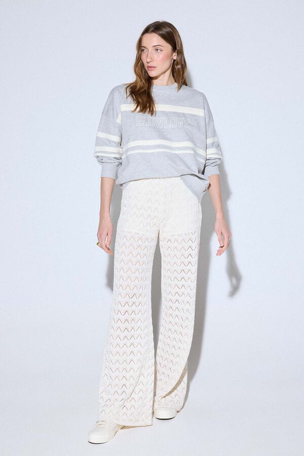 Slowlove Sudadera logo SLOWLOVE Gris oscuro