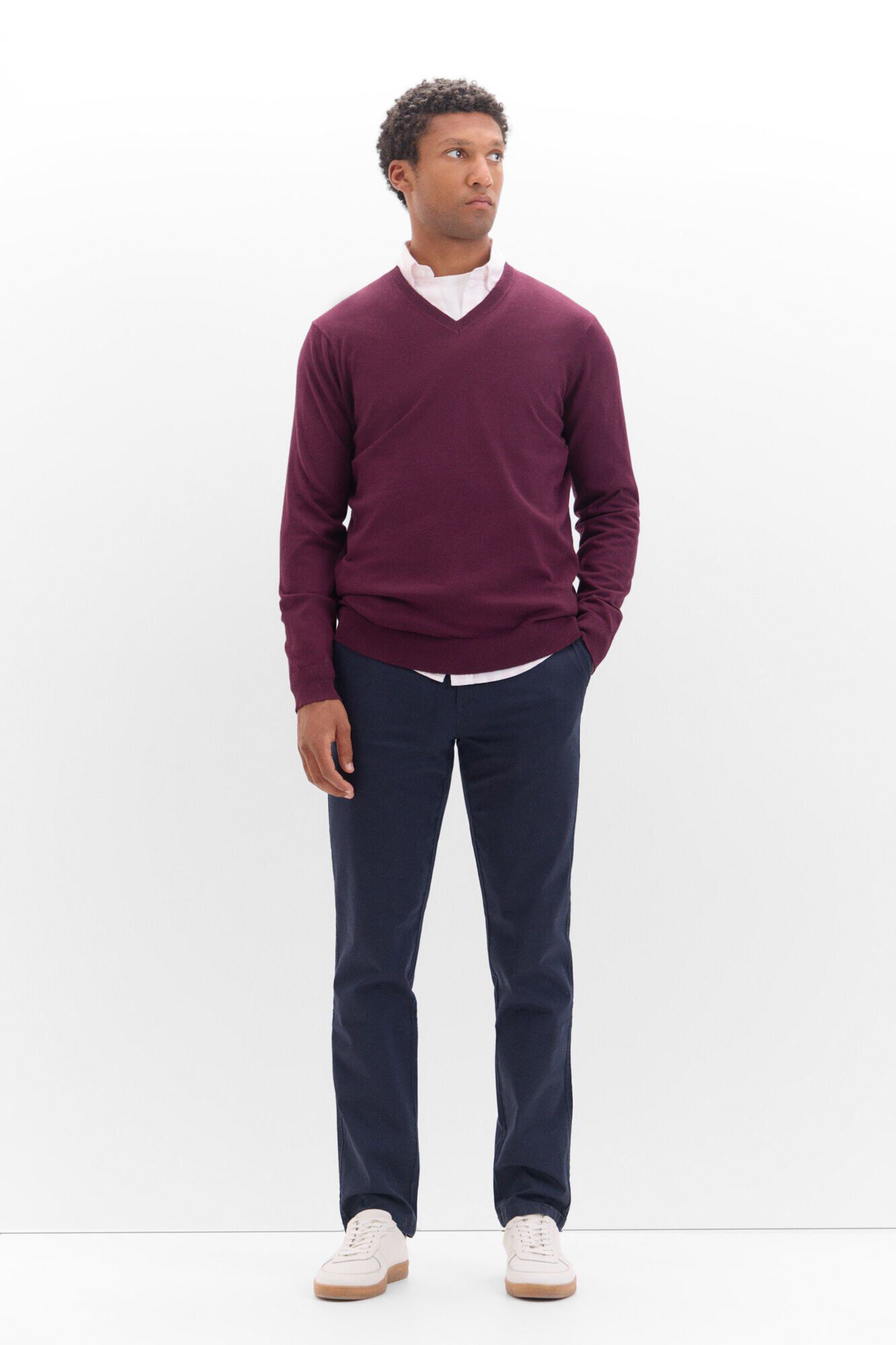 Cortefiel Camisola algod&atilde;o caxemira gola em bico