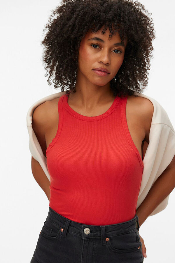 Vero Moda Camiseta sin mangas Rojo
