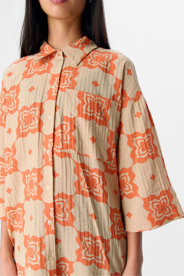 Object Camisa de manga curta estampada Cinzento