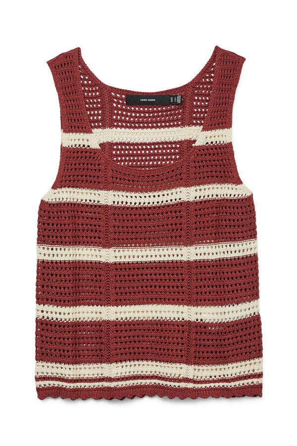 Vero Moda Blusa manga de crochet  Vermelho