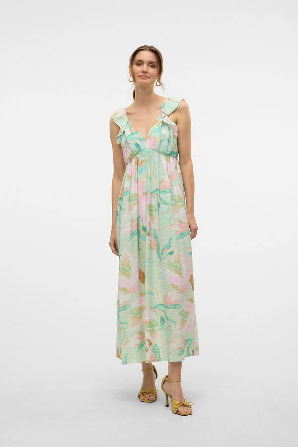 Vero Moda Vestido largo de tirantes Verde