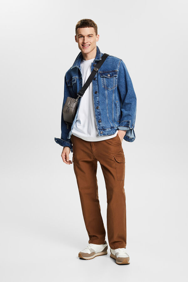 Esprit T-shirt logo multicolor algod&atilde;o org&acirc;nico Branco