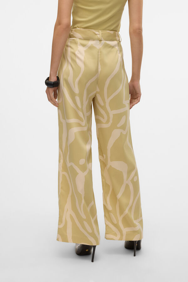 Vero Moda Calças compridas fluidas Verde