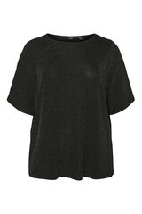 Vero Moda Curve Blusa plus size com efeito lurex Preto