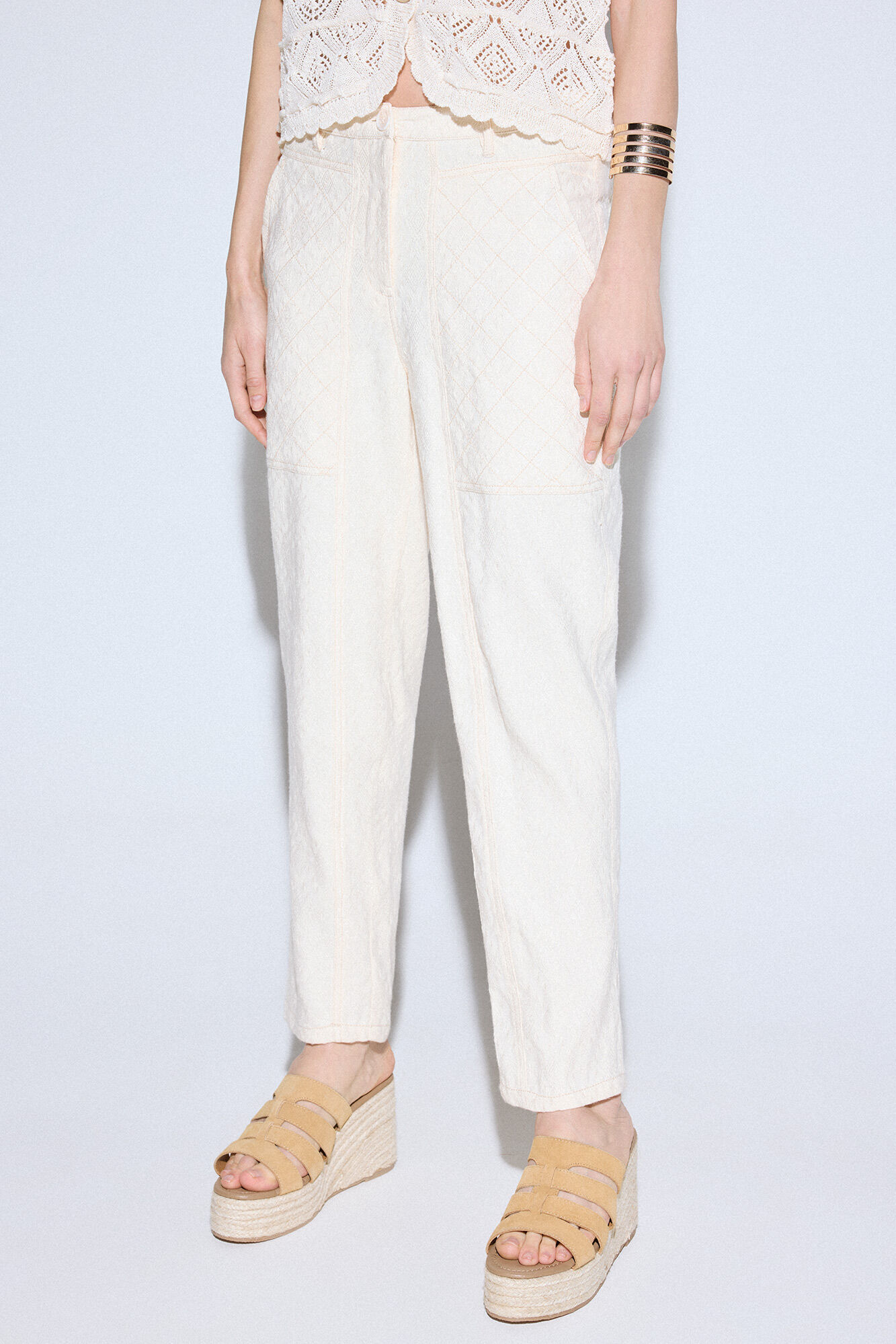 Slowlove Pantal&oacute;n de jaquard