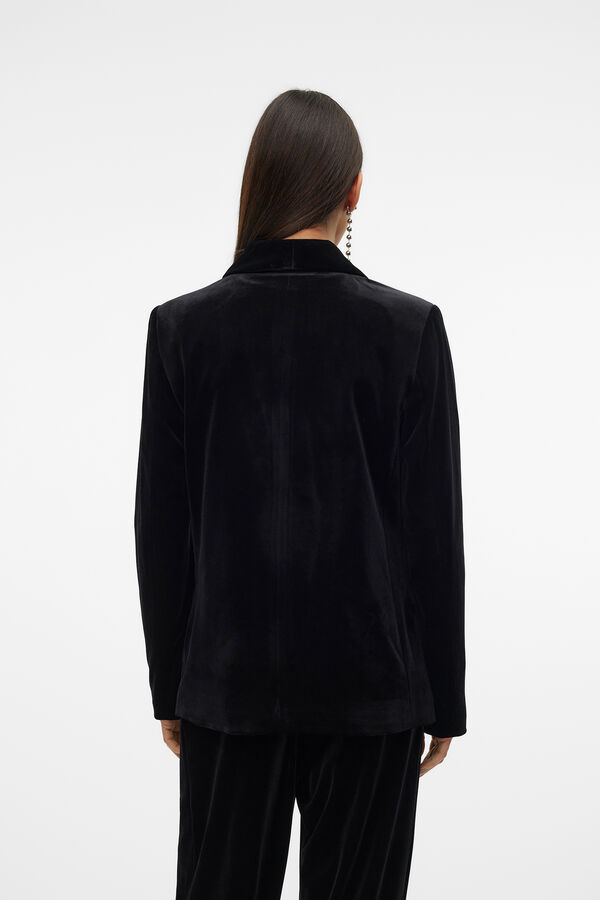 Vero Moda Blazer efecto terciopelo Negro