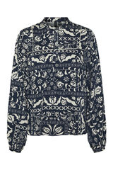 Vero Moda Camisa manga larga cuello mao Azul marino