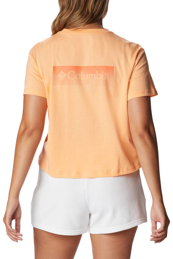 Cortefiel Camiseta corta estampada Columbia North Cascades™ para mujer Naranja