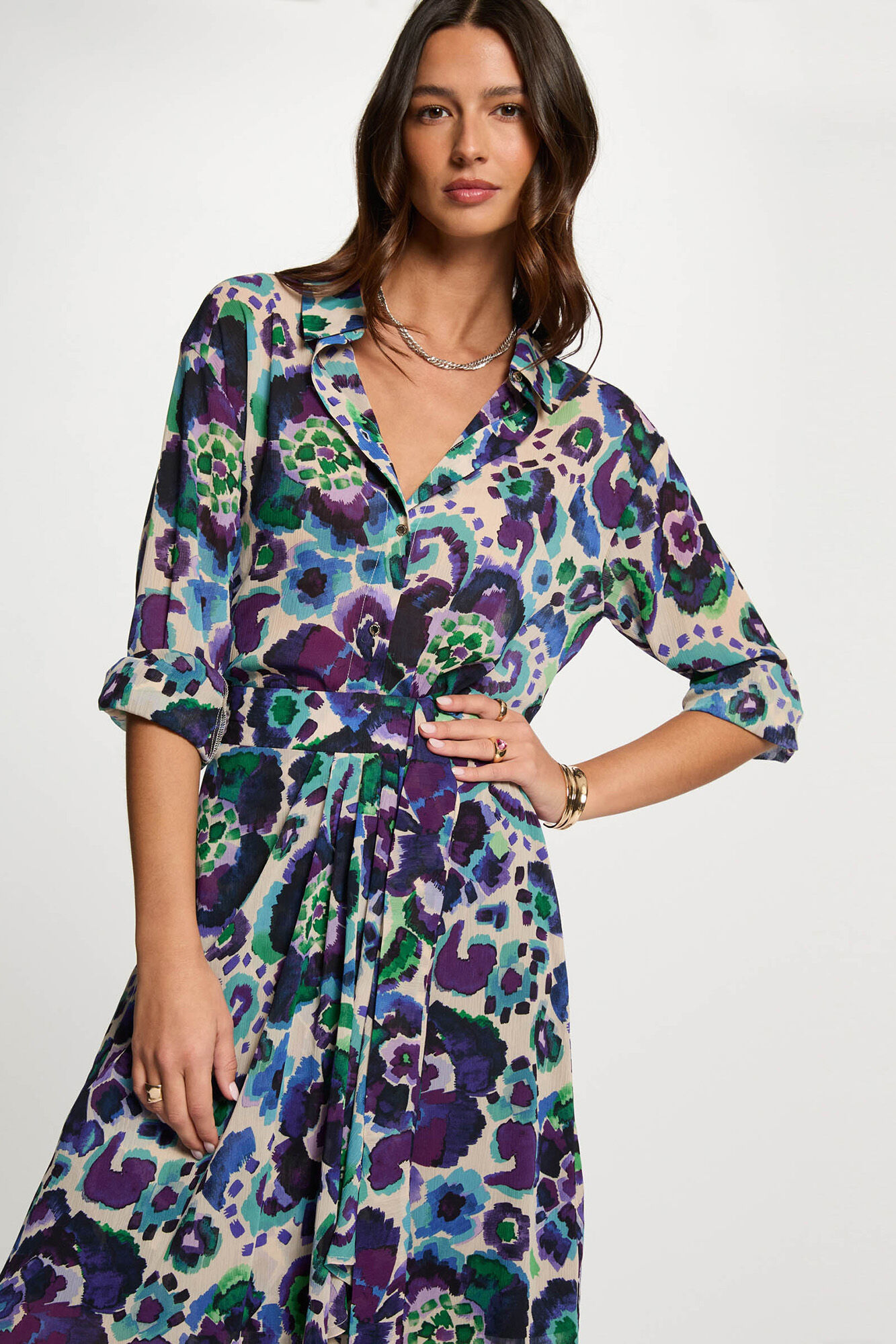 Morgan Blusa estampada de manga comprida