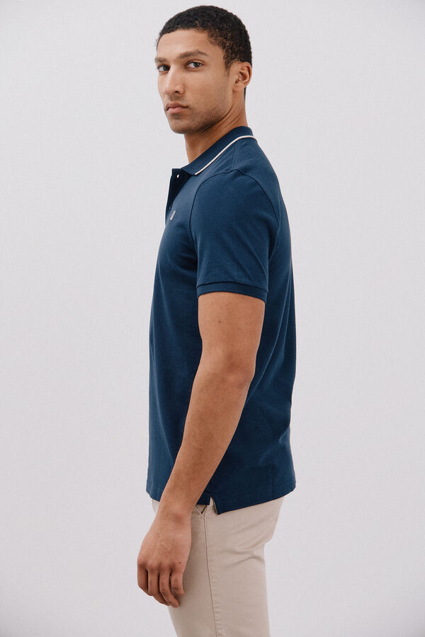 Cortefiel Polo com pontas Azul