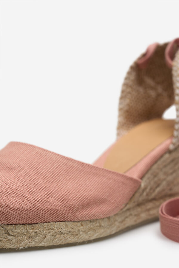 Casta&ntilde;er Alpargata con cu&ntilde;a Carina lona Rosa