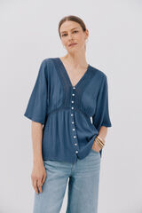 Cortefiel Blusa encaje volantes Arena