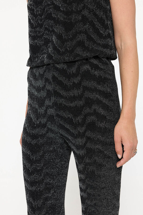 Vero Moda Calças de lurex Preto