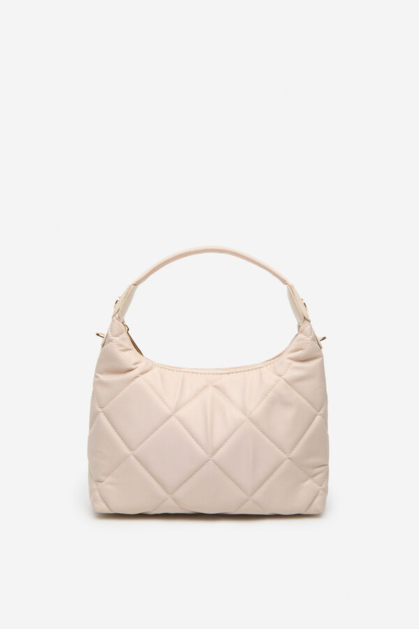 Cortefiel Bolso hombro nylon Marfil
