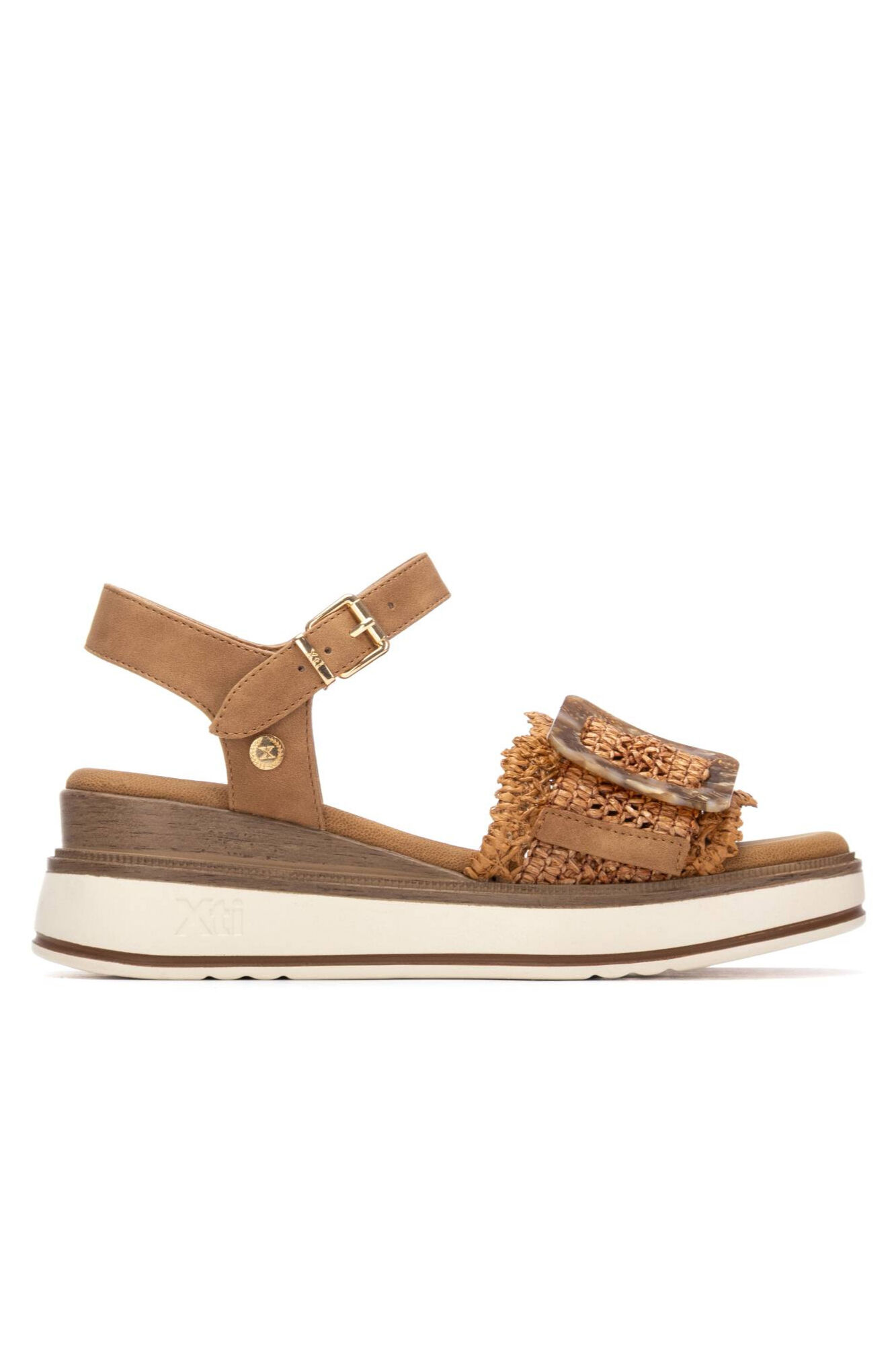 XTI Sandalia cu&ntilde;a pala ancha y pulsera