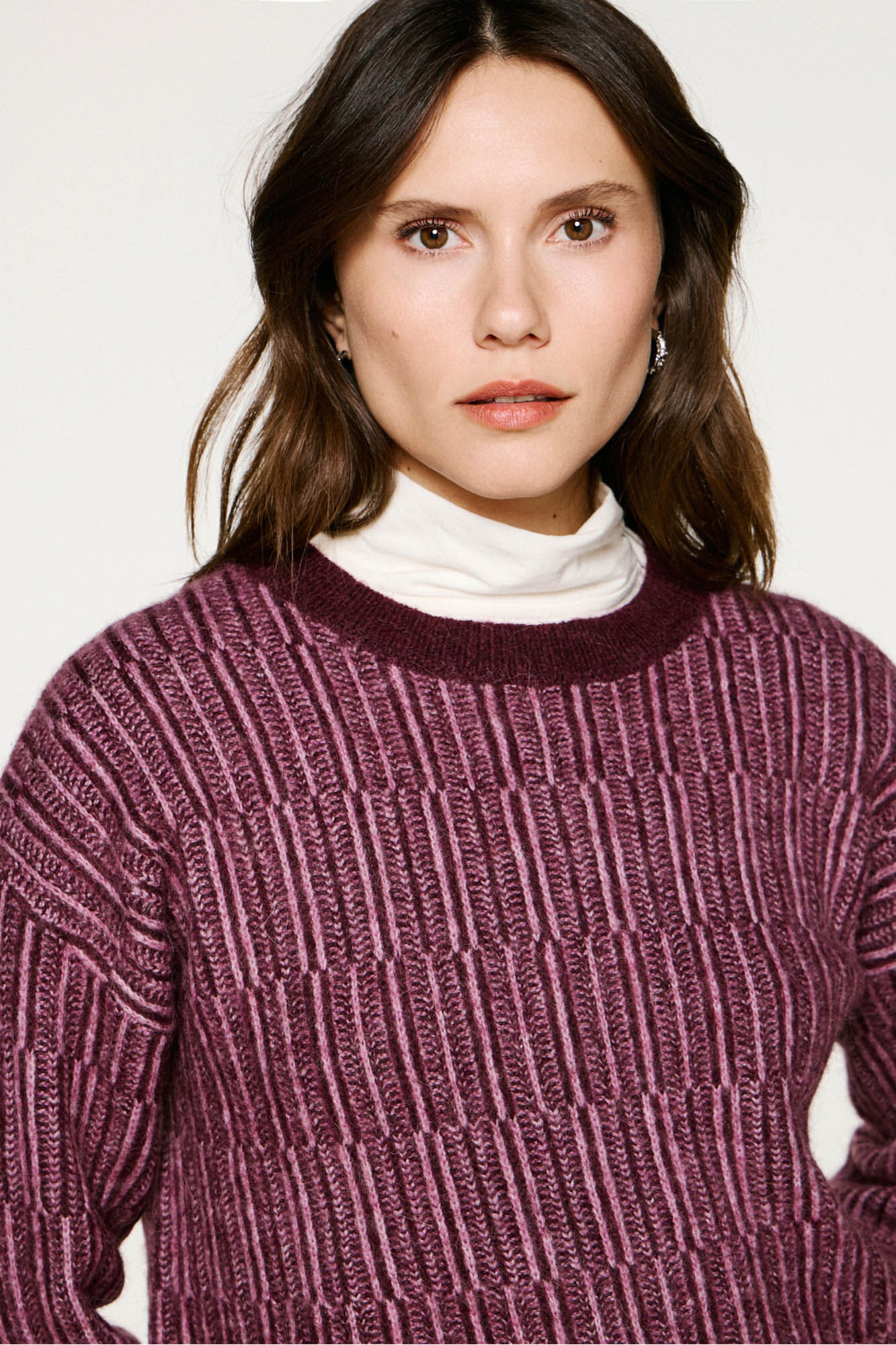 Selected Jersey cuello caja alpaca y lana